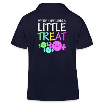 Gender Reveal Halloween Werdende Mutter - Kinder Organic Poloshirt Mini Sprinter von Stanley/Stella - Navy - Hinten