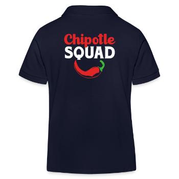 Chipotle Chilli Jalapeno Hot Chili Chili Pepper - Kids Organic Polo Shirt by Stanley/Stella - navy - Back