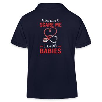 Schwangerschaft Krankenhaus Krankenschwester - Kinder Organic Poloshirt Mini Sprinter von Stanley/Stella - Navy - Hinten