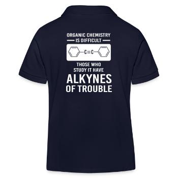 Strukturformel Chemie Wissenschaft Physik Labor - Kinder Organic Poloshirt Mini Sprinter von Stanley/Stella - Navy - Hinten
