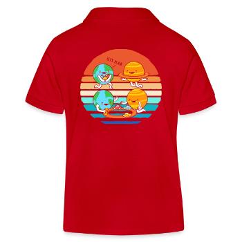 Espace Espace Espace Extra-atmosphérique Planètes Univers - Polo enfant bio Stanley/Stella - rouge - Dos