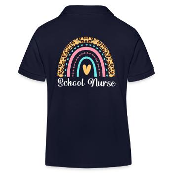 Infirmière scolaire Médecine hospitalière - Polo enfant bio Stanley/Stella - bleu marine - Dos
