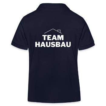 Team Hausbau - Kinder Organic Poloshirt Mini Sprinter von Stanley/Stella - Navy - Hinten