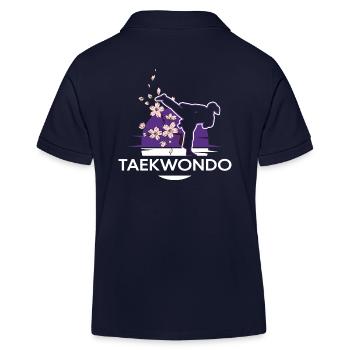 Allkampf Taekwondo-Girl TKD Tae-Kwon-Do - Kids Organic Polo Shirt by Stanley/Stella - navy - Back