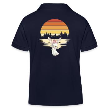 Ange, Forêt, Nature, Lever Du Soleil, Spirituel - Polo enfant bio Stanley/Stella - bleu marine - Dos