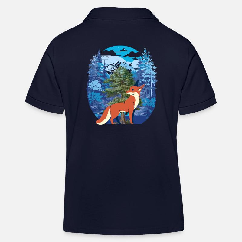Fuchs Füchse Wald - Kinder Organic Poloshirt Mini Sprinter von Stanley/Stella - Navy