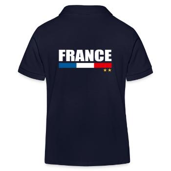Frankreich Fußball-Europameisterschaft Frankreich - Kinder Organic Poloshirt Mini Sprinter von Stanley/Stella - Navy - Hinten