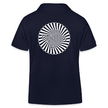 Style de vision hypnotique - pour les arrière-plans sombres - Polo enfant bio Stanley/Stella - bleu marine - Dos