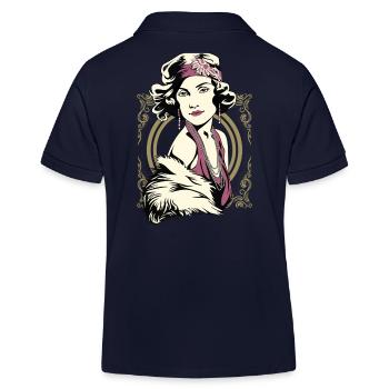 Flappers Mädchen VIOLETT - Kinder Organic Poloshirt Mini Sprinter von Stanley/Stella - Navy - Hinten