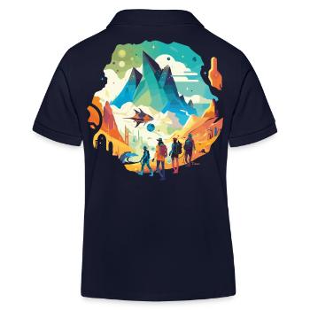 Voyage au centre de la Terre - Polo enfant bio Stanley/Stella - bleu marine - Dos
