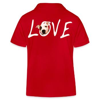 Staffordshire Love - Kinder Organic Poloshirt Mini Sprinter von Stanley/Stella - Rot - Hinten