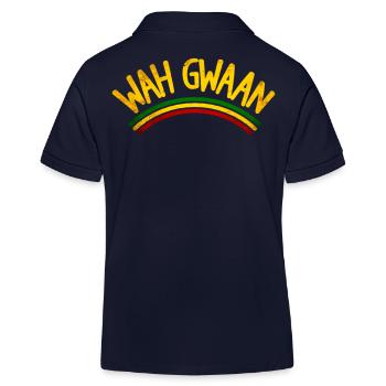 Wah Gwaan - Polo enfant bio Stanley/Stella - bleu marine - Dos