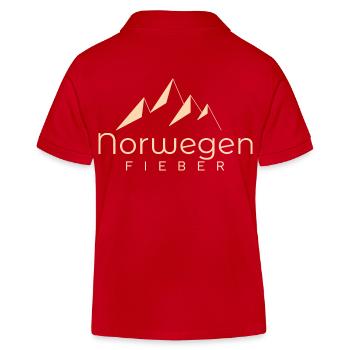 Norwegenfieber - Norwegen Fieber - Kinder Organic Poloshirt Mini Sprinter von Stanley/Stella - Rot - Hinten