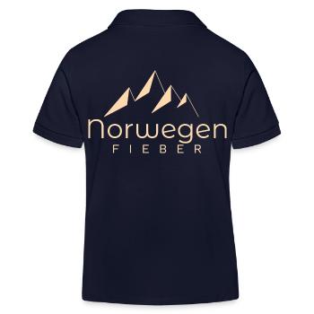Norway Fever - Norway Fever - Kids Organic Polo Shirt by Stanley/Stella - navy - Back