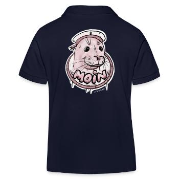 Moin / Sceau / Sceau / Ancre / Ahoy / Mer / Lac - Polo enfant bio Stanley/Stella - bleu marine - Dos