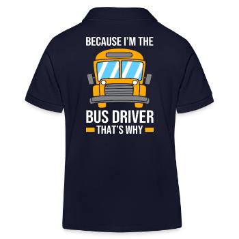 Schulbus Schulbusfahrer Busfahrer - Kinder Organic Poloshirt Mini Sprinter von Stanley/Stella - Navy - Hinten