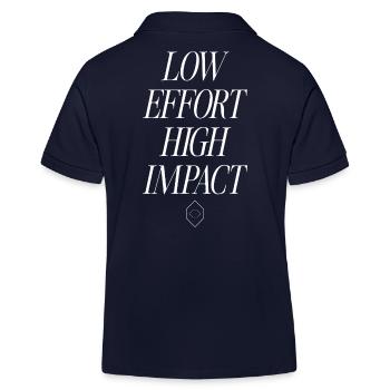 Low Effort, High Impact - Kids Organic Polo Shirt by Stanley/Stella - navy - Back