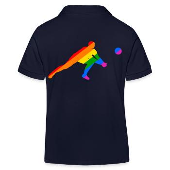 Volleyballspieler in lebendigen Farben - Kinder Organic Poloshirt Mini Sprinter von Stanley/Stella - Navy - Hinten