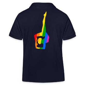 Farbenfrohes Yoga in flexibler Pose - Kinder Organic Poloshirt Mini Sprinter von Stanley/Stella - Navy - Hinten