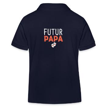Schwangerschaft des werdenden Vaters - Kinder Organic Poloshirt Mini Sprinter von Stanley/Stella - Navy - Hinten