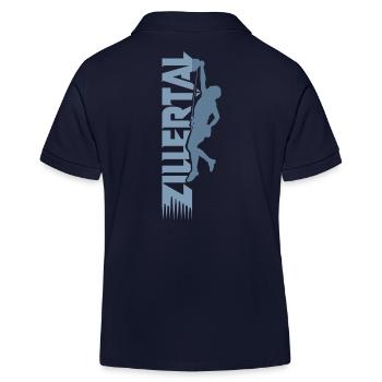 climb escalade Zillertal sport climbing - Polo enfant bio Stanley/Stella - bleu marine - Dos