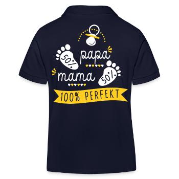 Baby Geburt Schwangerschaft Schwangerschaft Perfekt - Kinder Organic Poloshirt Mini Sprinter von Stanley/Stella - Navy - Hinten