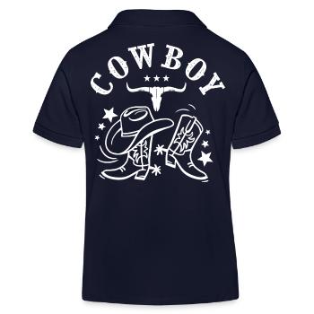 Cowboy country music dance country couple - Polo enfant bio Stanley/Stella - bleu marine - Dos