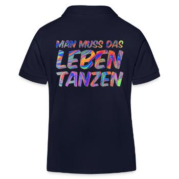 Man muss das Leben tanzen - Kinder Organic Poloshirt Mini Sprinter von Stanley/Stella - Navy - Hinten
