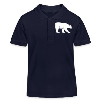 Ours polaire - Polo enfant bio Stanley/Stella - bleu marine - Devant