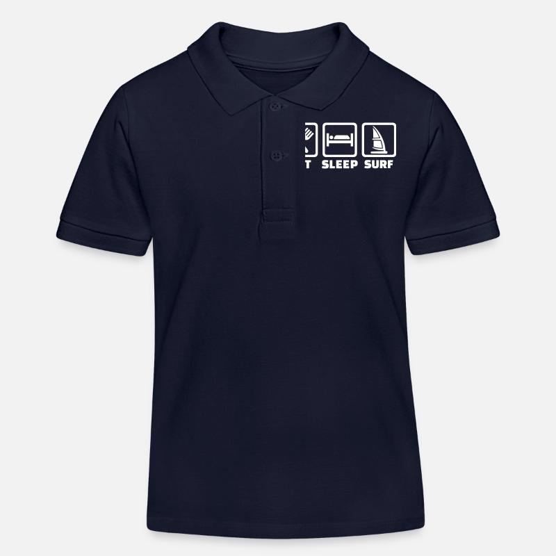 Windsurfen - Kinder Organic Poloshirt Mini Sprinter von Stanley/Stella - Navy