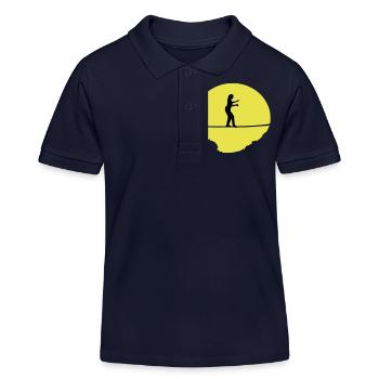 Slacklining Woman - Polo enfant bio Stanley/Stella - bleu marine - Devant