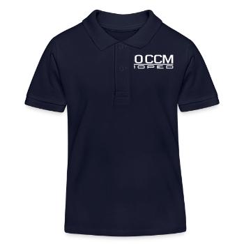 50 ccm Moped Emblem - Kinder Organic Poloshirt Mini Sprinter von Stanley/Stella - Navy - Vorne