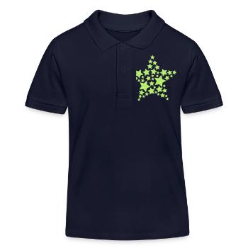 Sterne - Kinder Organic Poloshirt Mini Sprinter von Stanley/Stella - Navy - Vorne