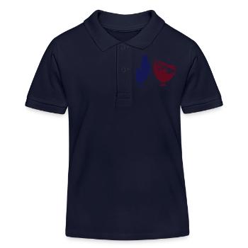 Hochzeitsvögel / tweep wedding (2c) - Kinder Organic Poloshirt Mini Sprinter von Stanley/Stella - Navy - Vorne