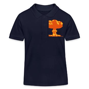 explosion champignon nucleaire atomique - Polo enfant bio Stanley/Stella - bleu marine - Devant