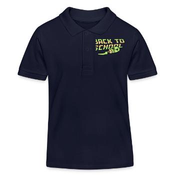 Back To School - Kids Organic Polo Shirt by Stanley/Stella - navy - Front