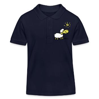 Sheep Sun 3 - Kids Organic Polo Shirt by Stanley/Stella - navy - Front