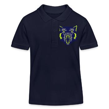 loup garou wolf werewolf 2 - Polo enfant bio Stanley/Stella - bleu marine - Devant