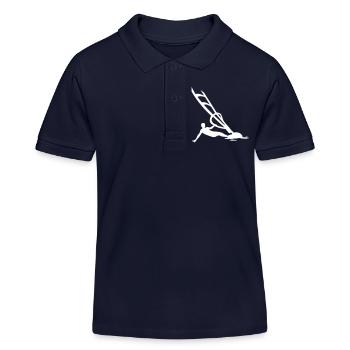 Windsurfen - Kinder Organic Poloshirt Mini Sprinter von Stanley/Stella - Navy - Vorne
