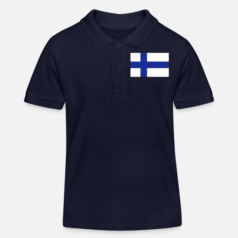 Finlande - Polo enfant bio Stanley/Stella - bleu marine