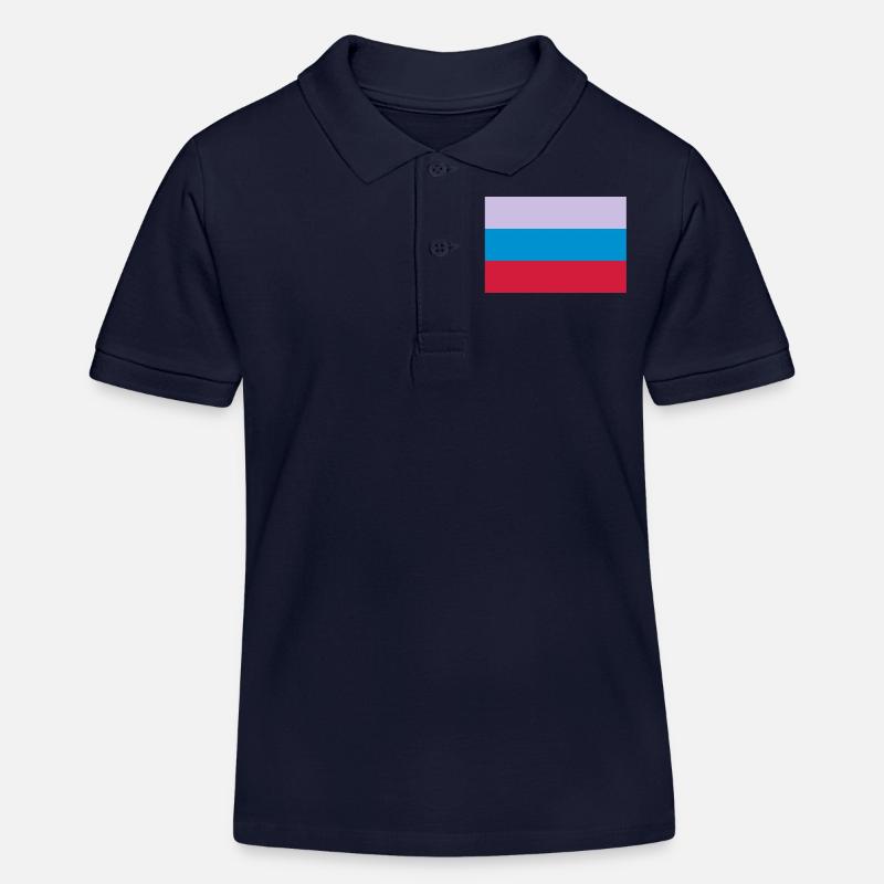 russia flag - Polo enfant bio Stanley/Stella - bleu marine
