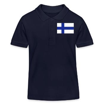 Drapeau national de la Finlande - Polo enfant bio Stanley/Stella - bleu marine - Devant