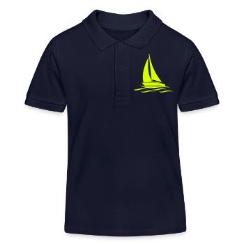 Sail away - Polo enfant bio Stanley/Stella - bleu marine - Devant