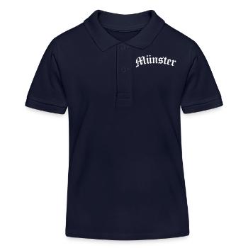 Münster - meine Stadt - Kinder Organic Poloshirt Mini Sprinter von Stanley/Stella - Navy - Vorne