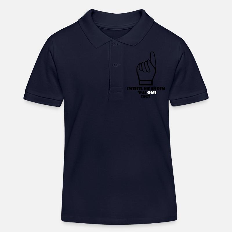 Ne doute jamais de ce que dit Grand-mère - Polo enfant bio Stanley/Stella - bleu marine