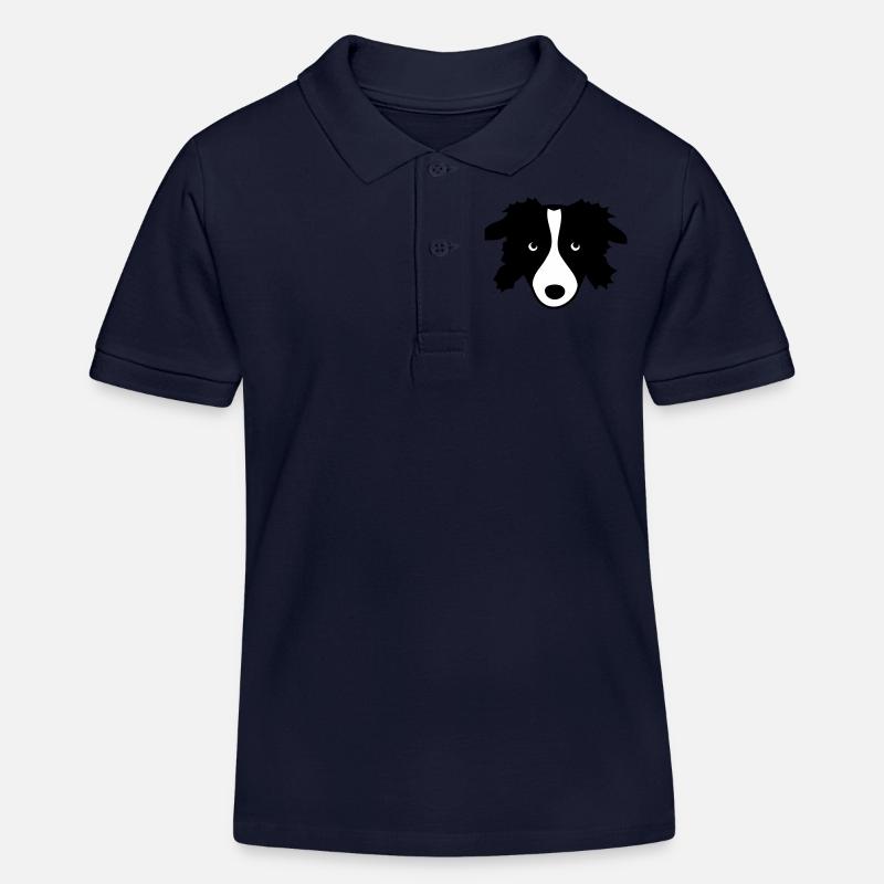 Border Collie - Polo enfant bio Stanley/Stella - bleu marine