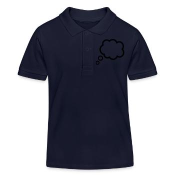 Speech bubble - Kids Organic Polo Shirt by Stanley/Stella - navy - Front