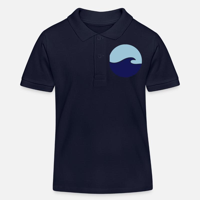 Vague - Polo enfant bio Stanley/Stella - bleu marine