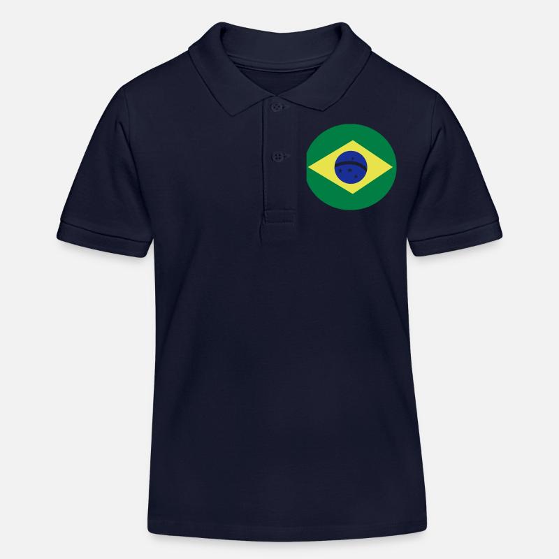 Brésil - Polo enfant bio Stanley/Stella - bleu marine