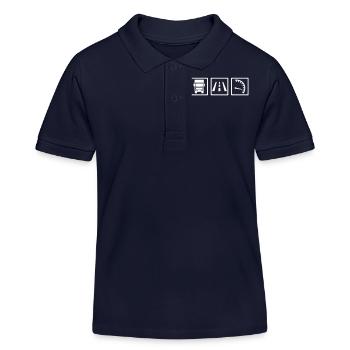 LKW - Kinder Organic Poloshirt Mini Sprinter von Stanley/Stella - Navy - Vorne